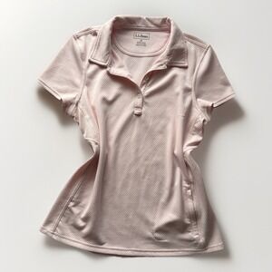 Women's LL Bean Pink Polo Shirt, Size M, Golf Outdoors‎ Tennis Sports